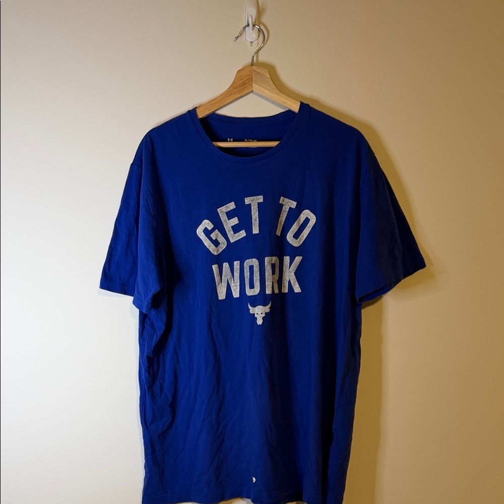 Under Armour Royal Blue 'Get To Work' Graphic Tee - Project Rock